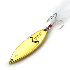 Scale Leech Metal Spinner Spoon Fiskeri Lure Hard Bait Pailletter Støj Paillette Kunstig Agn små hårde pailletter spinner