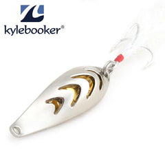 Hohler Löffel, Metallköder, Köder, Trolling-Löffel, 10 g, mit Janpanese-Federhaken