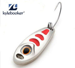 Liten ärta metall spinner sked lockar Öring Fiske Lure Hårt bete Paljetter Paillett konstgjorda beten Spinnerbait Fiskverktyg