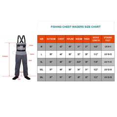 Kylebooker Waterproof Breathable Stockingfoot Chest Waders Featuring Premium Five Layer Fabric Fishing Hunting Waders KB007