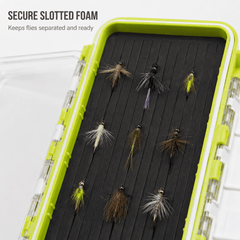Kylebooker Sturdy Dual Sided Small Tackle Box Organizer | Waterproof Sealed, Clear Fishing Tackle Box Tray Storage Case, Slit Foam for Jig Heads-Flies-Spoons-Rigs and Lures