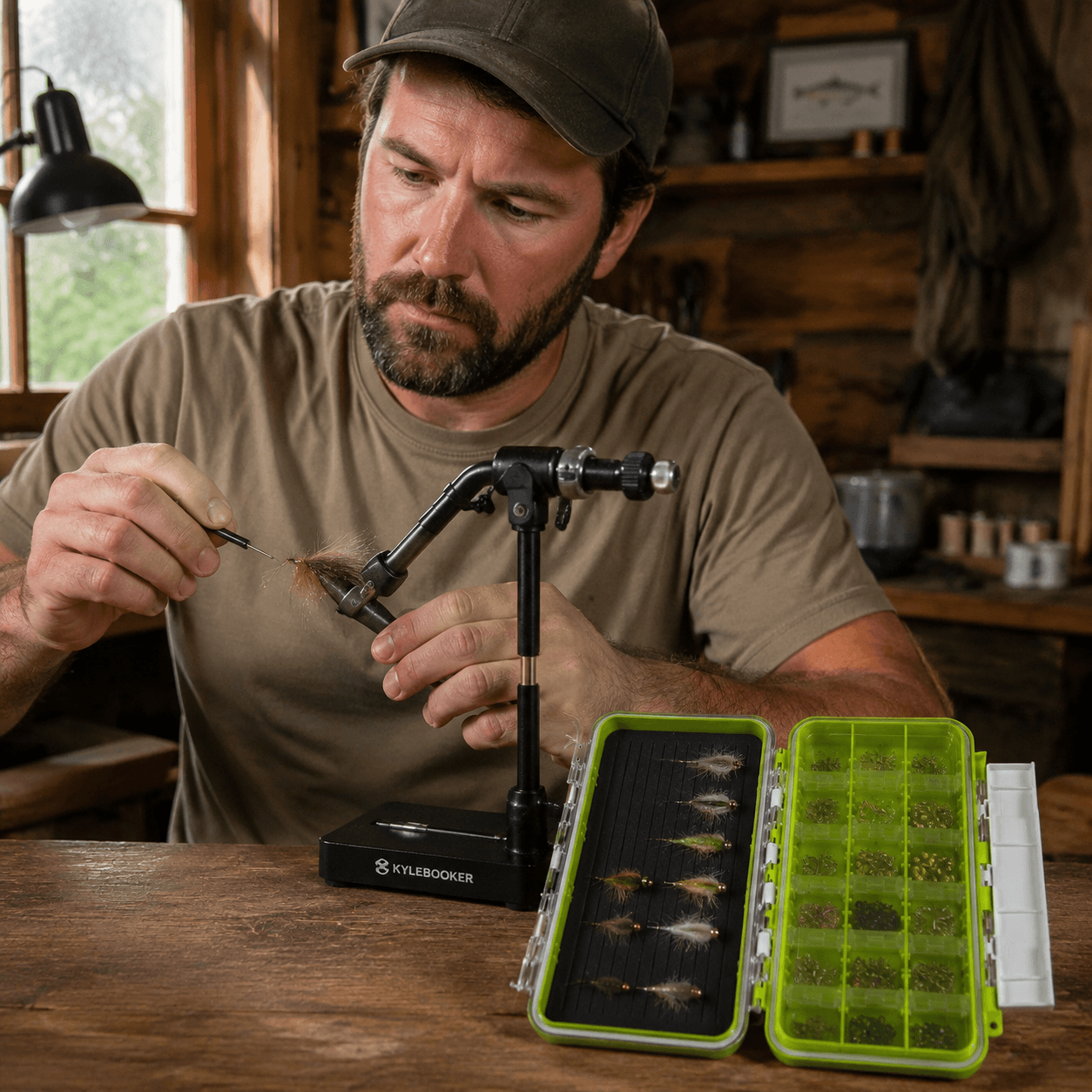 Kylebooker Sturdy Dual Sided Small Tackle Box Organizer | Waterproof Sealed, Clear Fishing Tackle Box Tray Storage Case, Slit Foam for Jig Heads-Flies-Spoons-Rigs and Lures