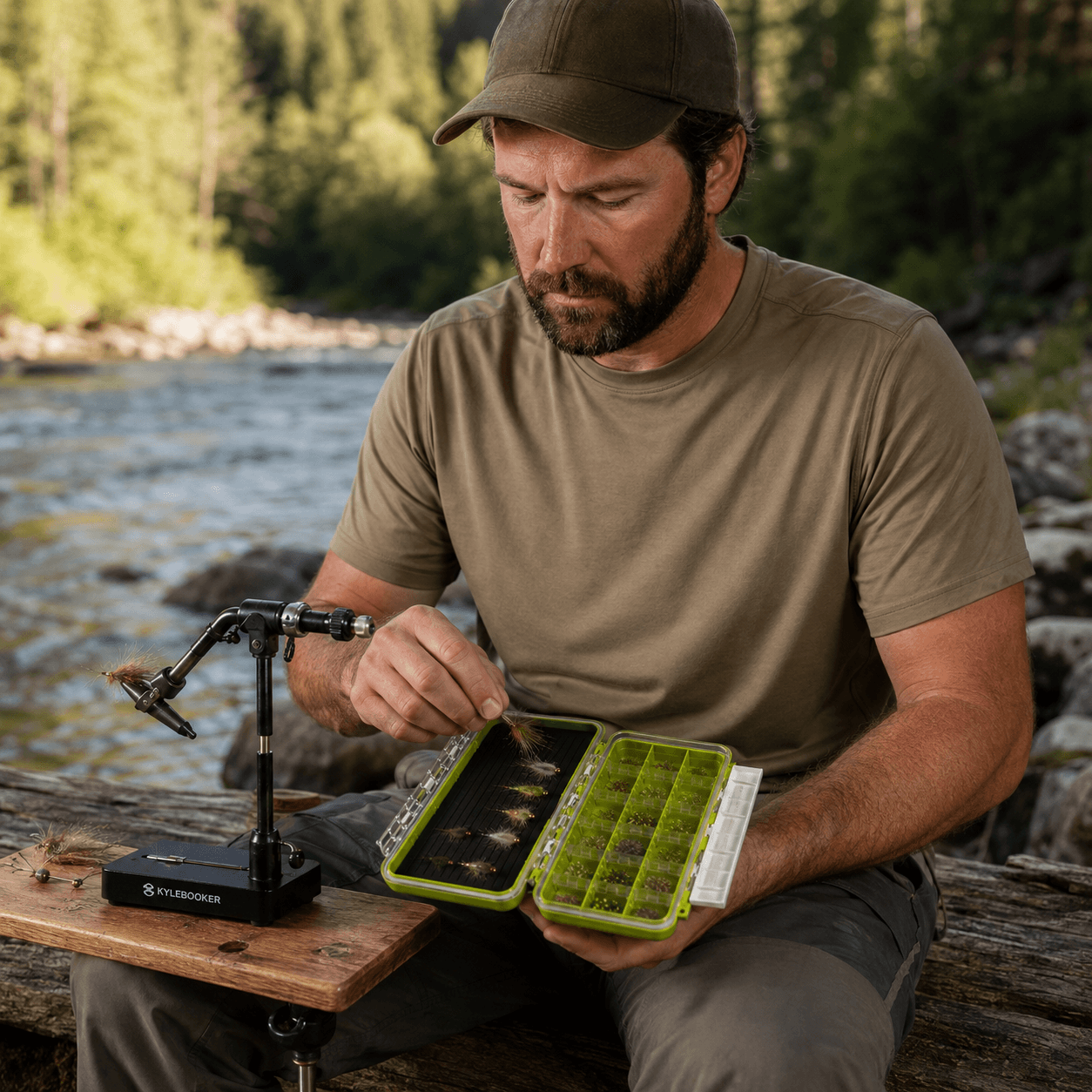 Kylebooker Sturdy Dual Sided Small Tackle Box Organizer | Waterproof Sealed, Clear Fishing Tackle Box Tray Storage Case, Slit Foam for Jig Heads-Flies-Spoons-Rigs and Lures