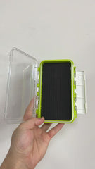 Kylebooker Sturdy Dual Sided Small Tackle Box Organizer | Waterproof Sealed, Clear Fishing Tackle Box Tray Storage Case, Slit Foam for Jig Heads-Flies-Spoons-Rigs and Lures