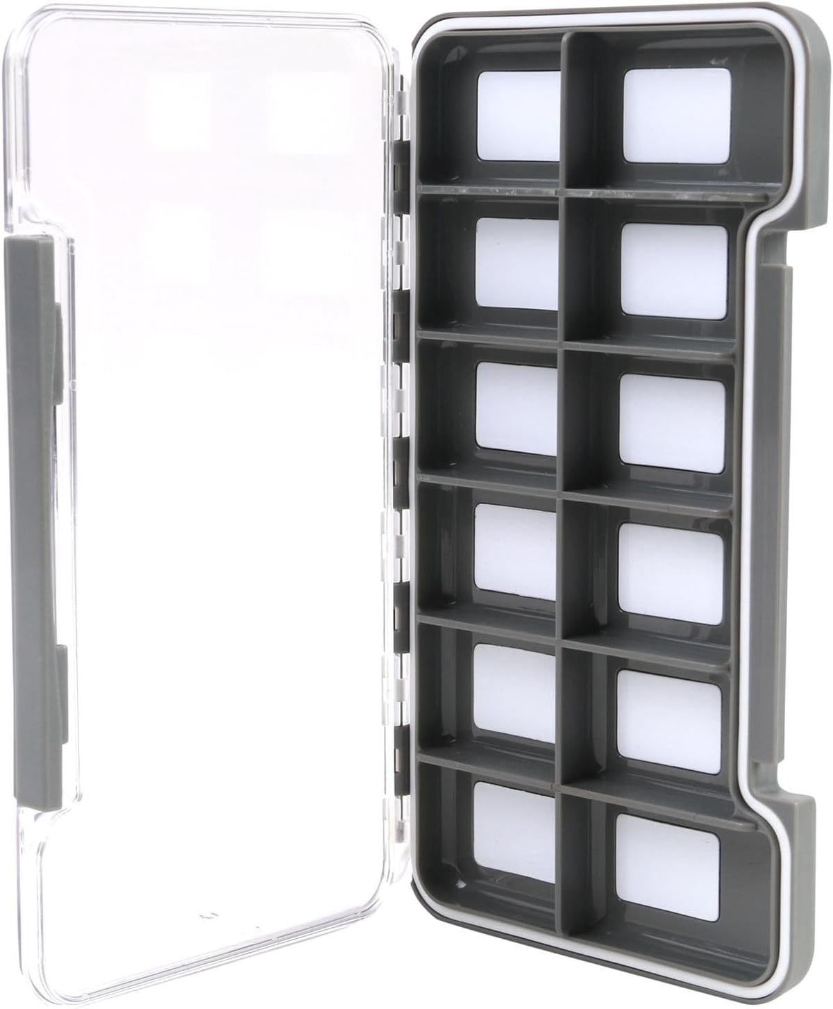 Kylebooker Super Slim Magnetic Back Waterproof Fly Fishing Box: 12 Compartments