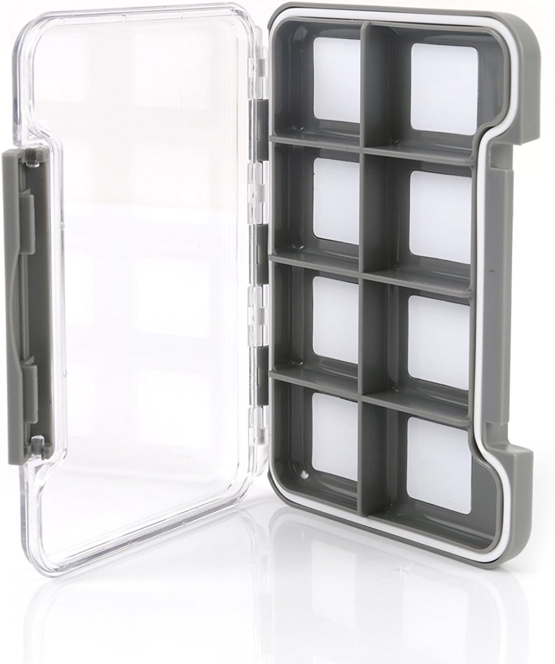 Kylebooker Super Slim Magnetic Back Waterproof Fly Fishing Box: 8 Compartments