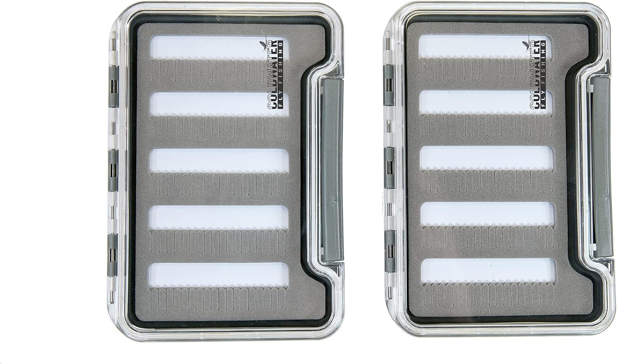 Kylebooker Pair of Premium Slim Clear Fly Boxes-Water Tight - Great For Your Shirt Pocket