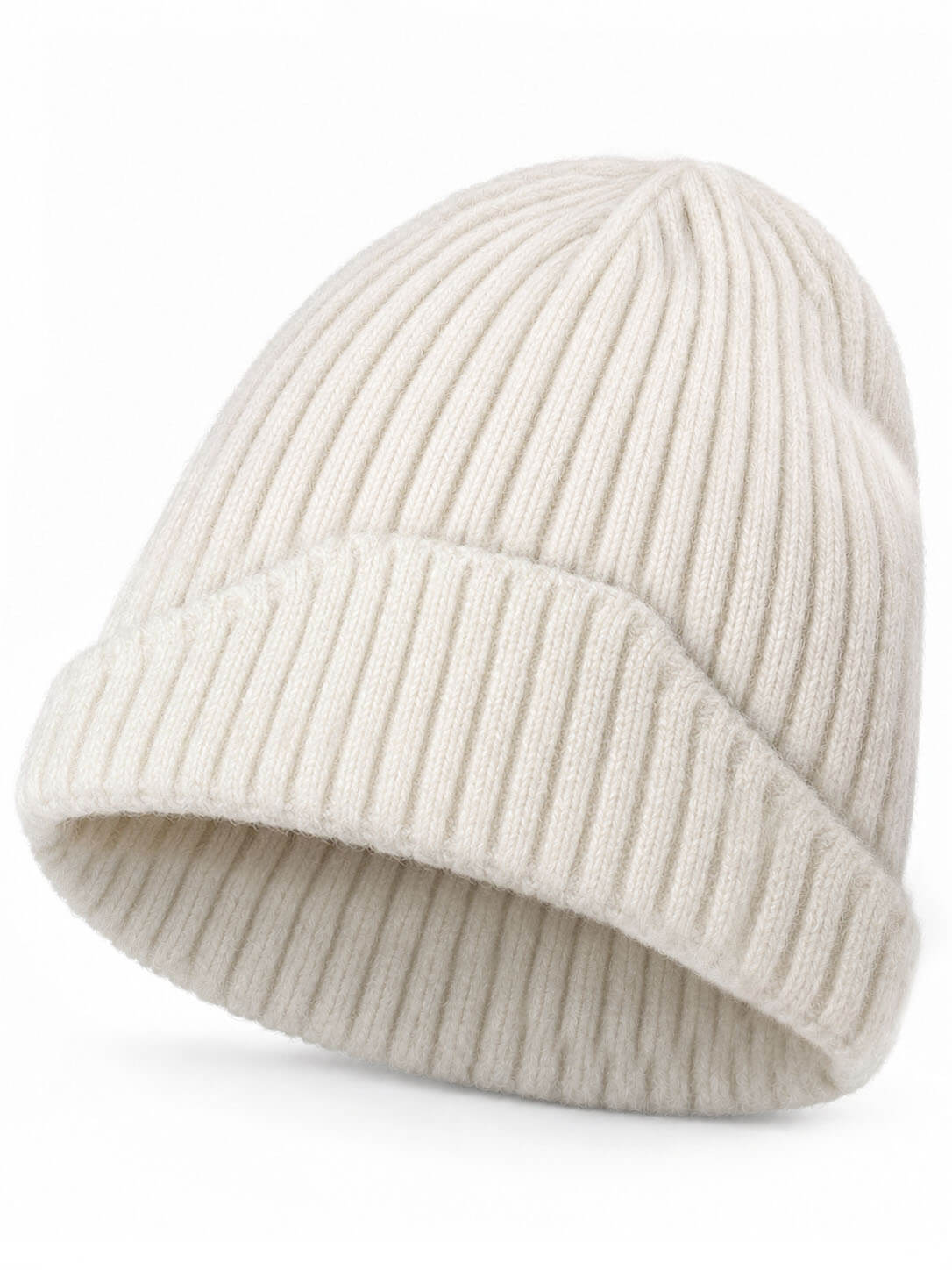 Kylebooker Wool Fisherman Beanies for Men Women Short Cuff Knit Beanie