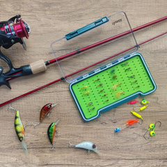 Kylebooker Clear Waterproof Fly Fishing Box Super Slim Silicone Fly Hook Storage Case Pocket Size Tackle Box Light Weight