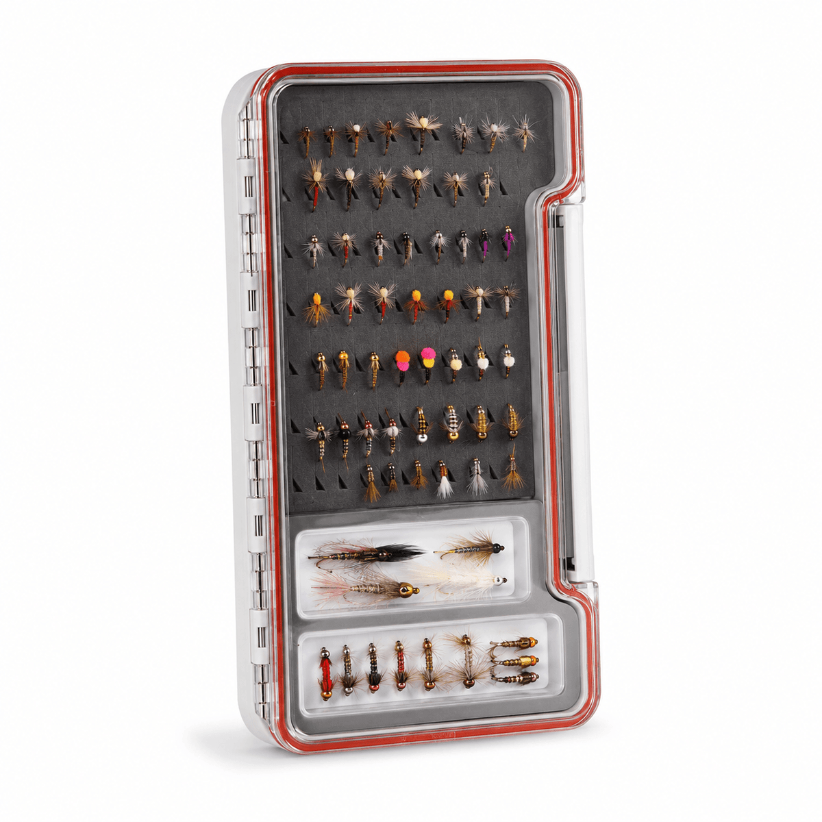 Kylebooker Slim Fly box With Two Magnetic Components Diamond Slid In Easy Foam Hooks Grip Fly Boxes.