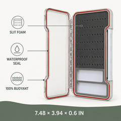 Kylebooker Slim Fly box With Two Magnetic Components Diamond Slid In Easy Foam Hooks Grip Fly Boxes.