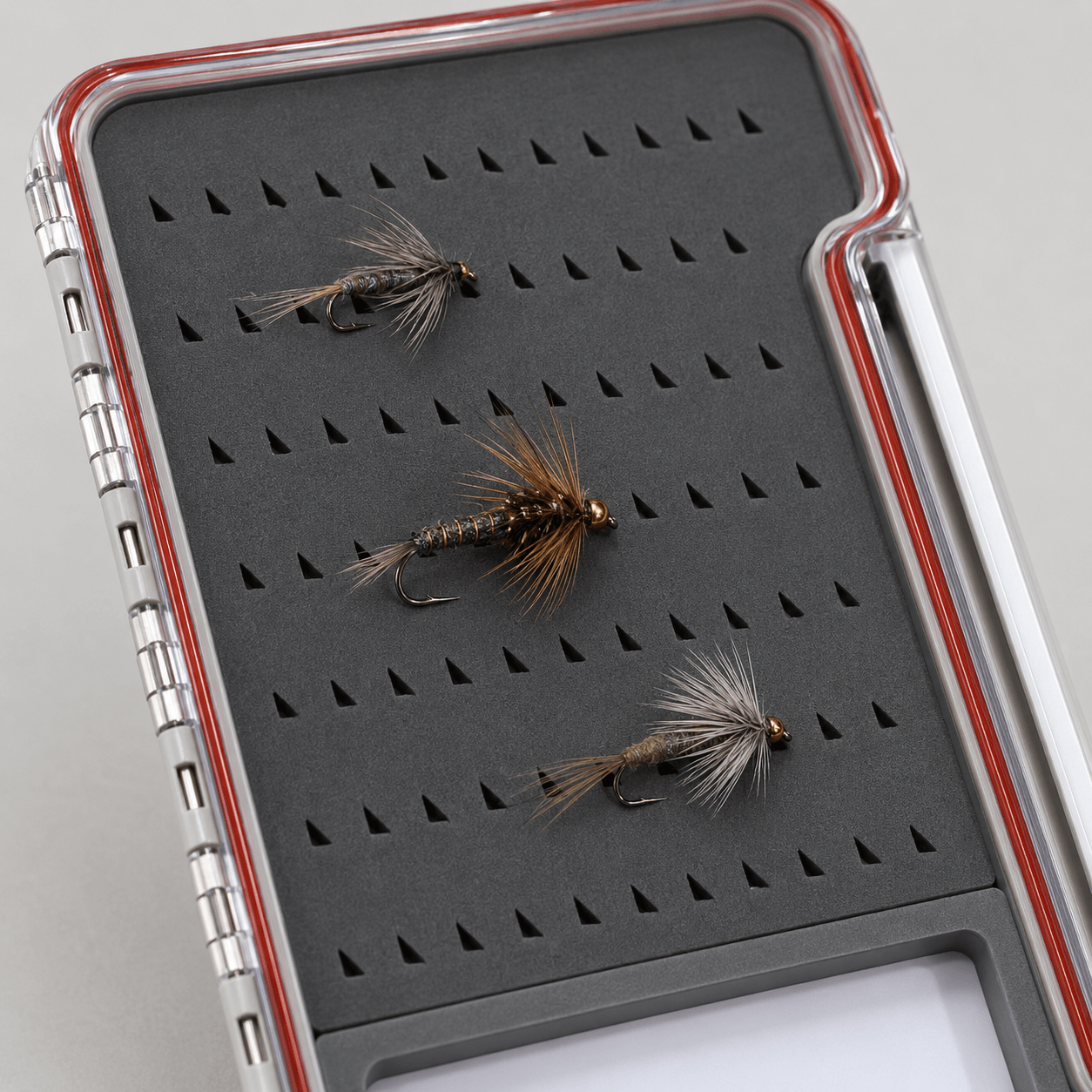 Kylebooker Slim Fly box With Two Magnetic Components Diamond Slid In Easy Foam Hooks Grip Fly Boxes.