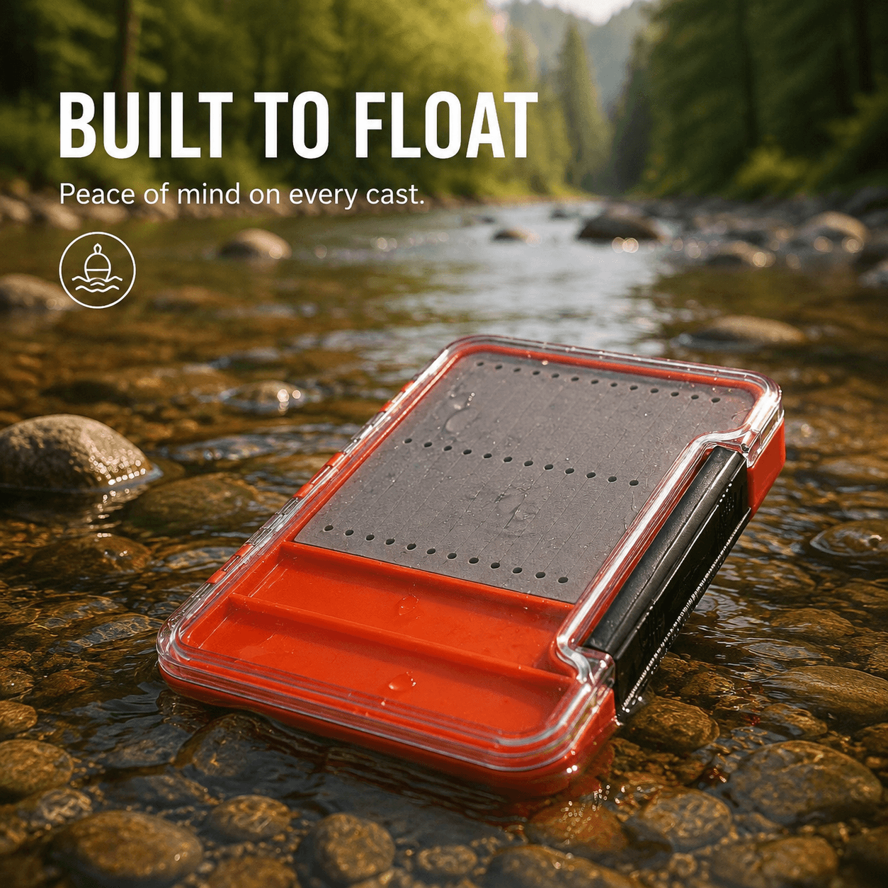 Kylebooker Fishing Tackle Box, Portable Fish Hooks Storage Container with Transparent Lid for Freshwater Saltwater