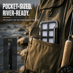 Kylebooker Super Slim Magnetic Back Waterproof Fly Fishing Box: 8 Compartments