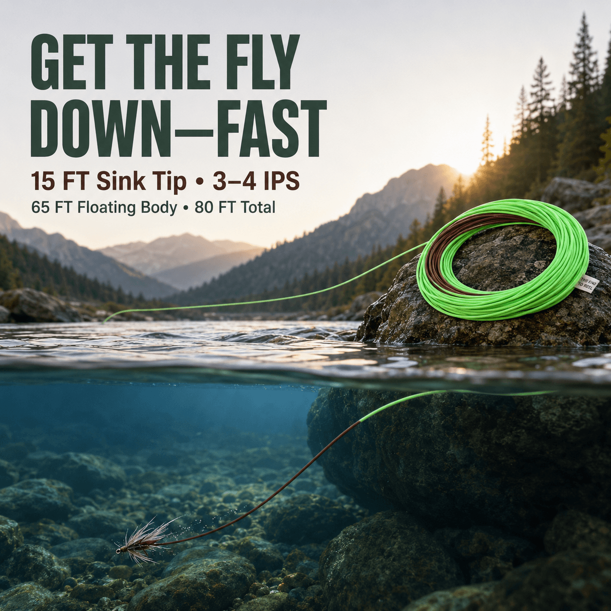 Kylebooker Mainstream Sinking Tip Fly Fishing Line