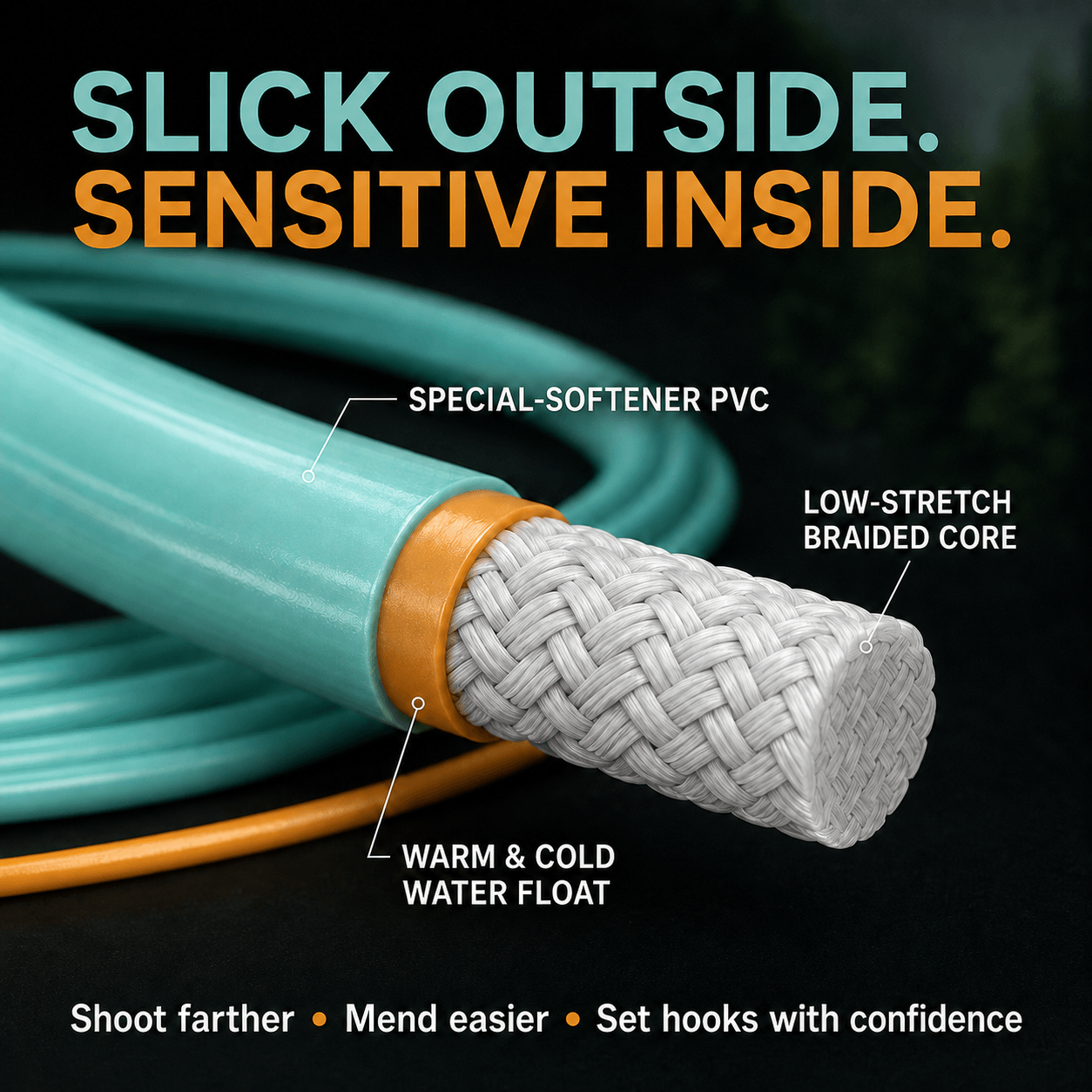 Kylebooker Euro Nymph Fly Fishing Line, Weight Forward Floating, WF2-6F, Double Welded Loops