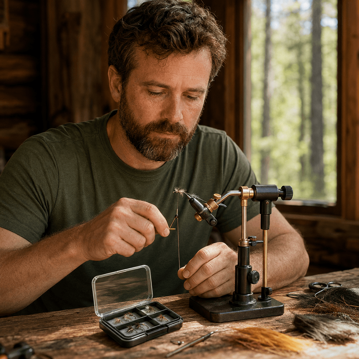 Kylebooker Super Slim Magnetic Back Waterproof Fly Fishing Box: 4 Compartments