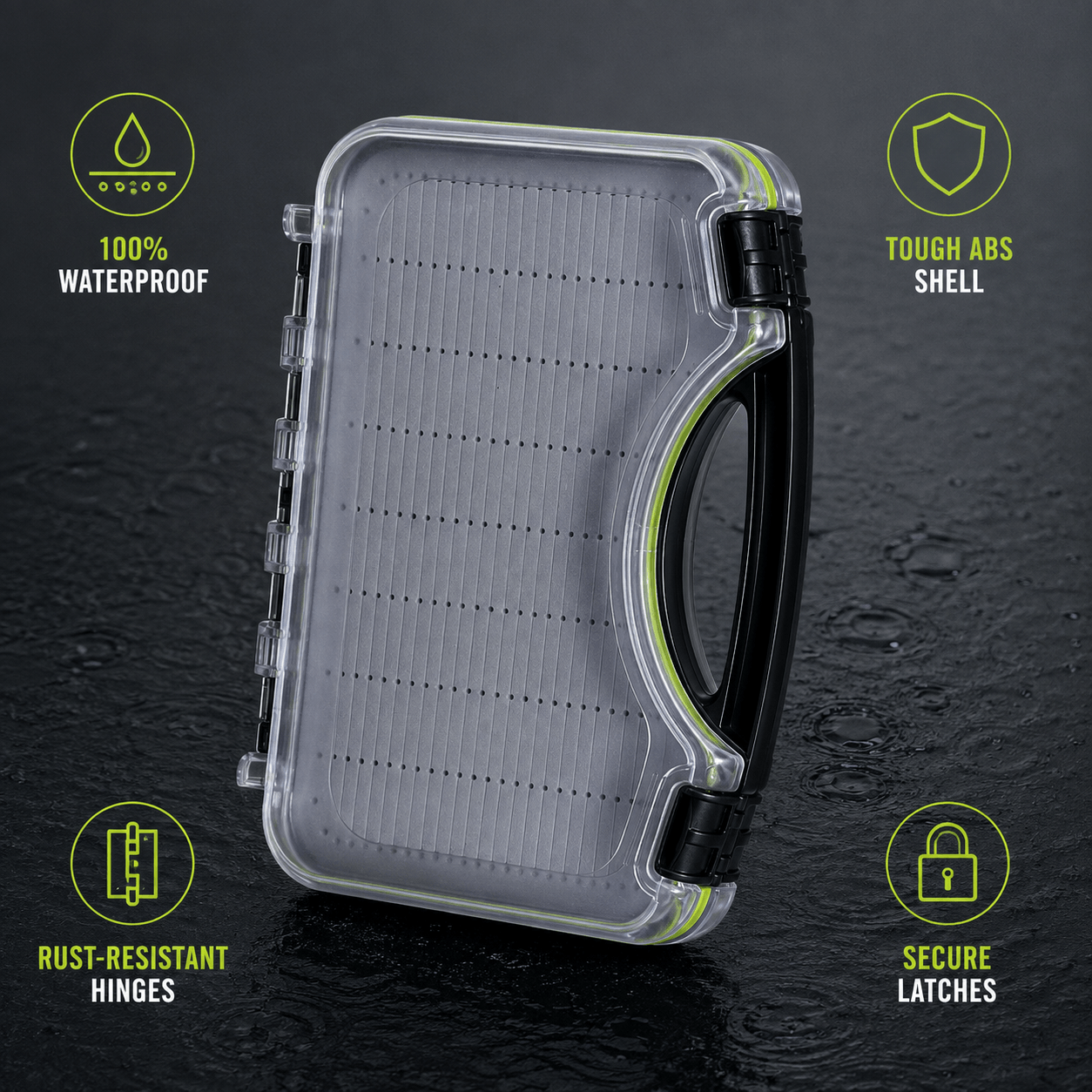Kylebooker Boat Box for Streamers Waterproof Fly Box for Saltwater Flies Fly Fishing