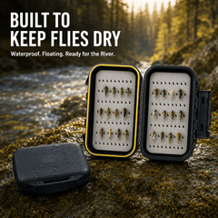Kylebooker Waterproof Fly Box for Fly Fishing Double Sided Foam Insert