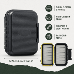 Kylebooker Waterproof Fly Box for Fly Fishing Double Sided Foam Insert