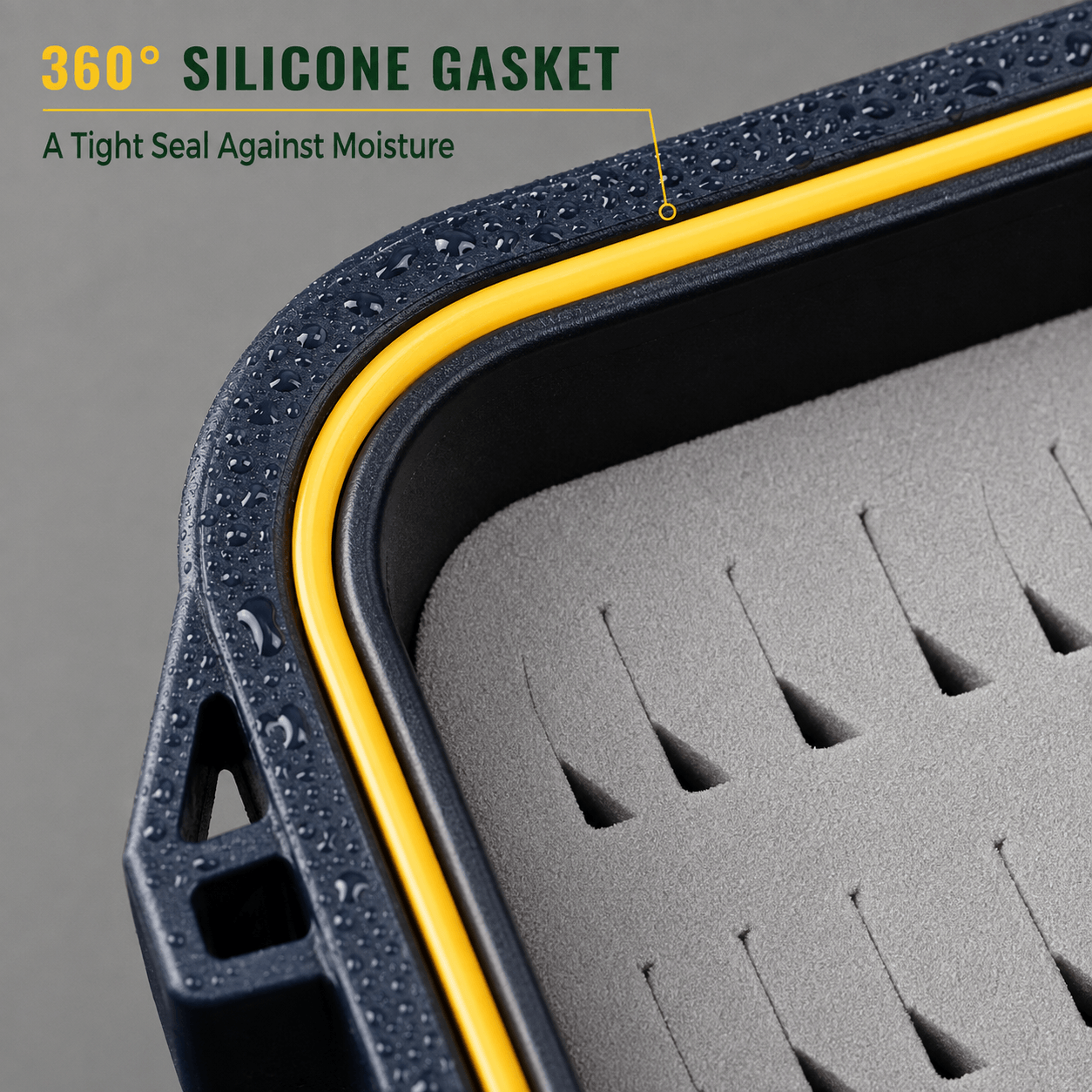 Kylebooker Waterproof Fly Box for Fly Fishing Double Sided Foam Insert