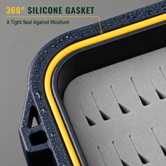 Kylebooker Waterproof Fly Box for Fly Fishing Double Sided Foam Insert