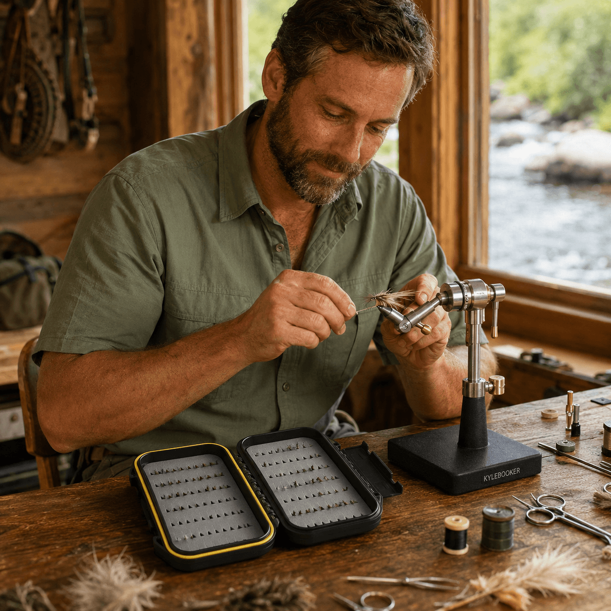 Kylebooker Waterproof Fly Box for Fly Fishing Double Sided Foam Insert