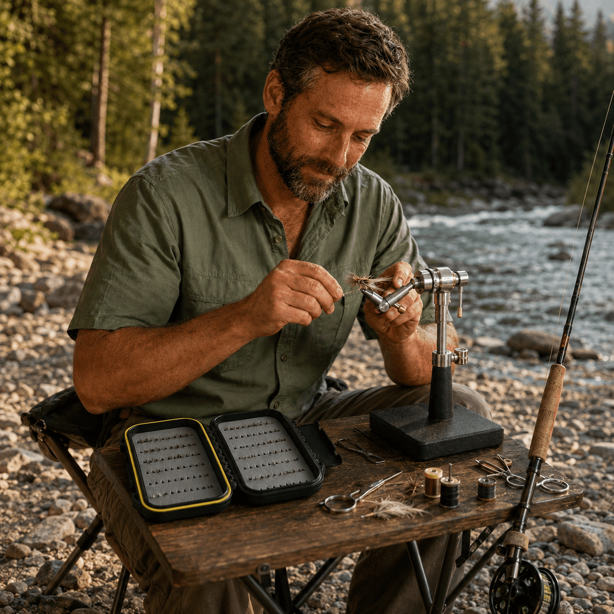 Kylebooker Waterproof Fly Box for Fly Fishing Double Sided Foam Insert