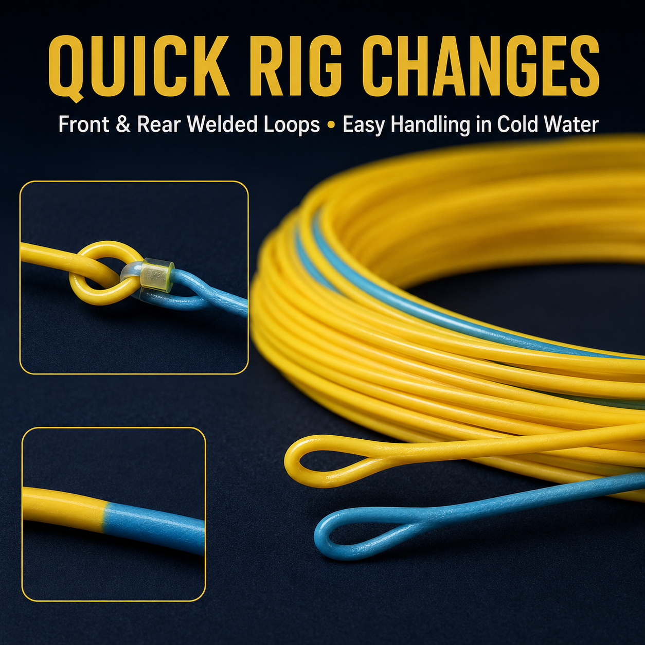 Kylebooker Spey Fly Line Floating Weight Forward Fly Fishing Lines with Two Welded Loops 125FT WF7/8/9/10/11F