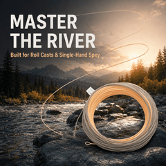 Kylebooker Single Hand Spey Fly Line Weight Forward Floating Fly Fishing Line with 2 Welded Loops WF3F/4F/5F/6F/7F/8F