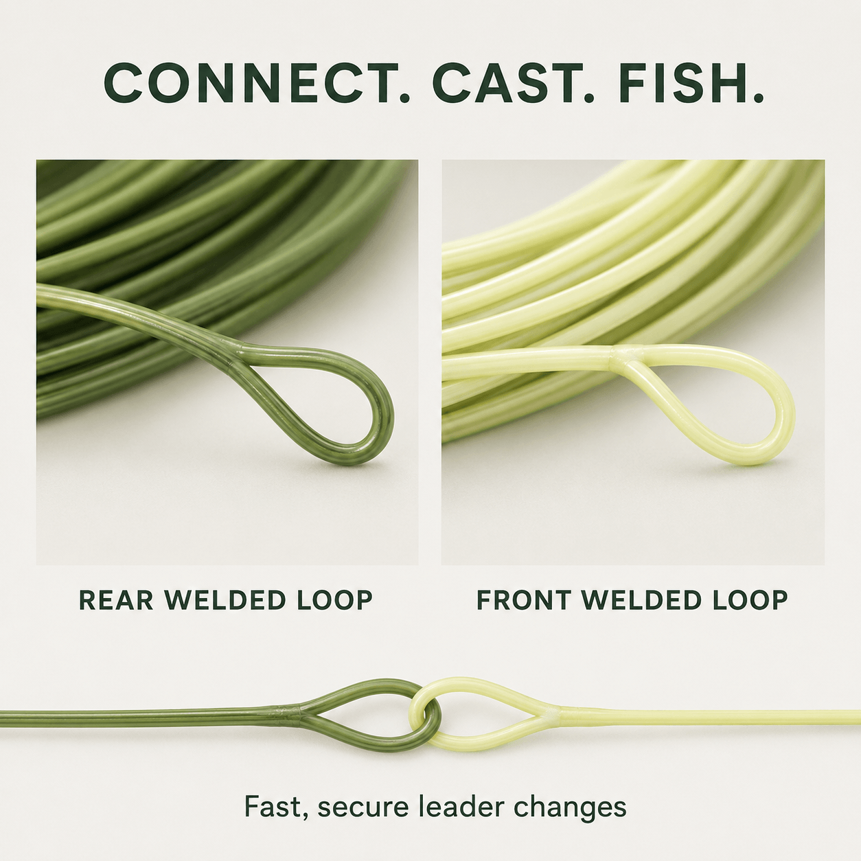 Kylebooker Floating Creek Fly Line Double Welded Loop with Spool.