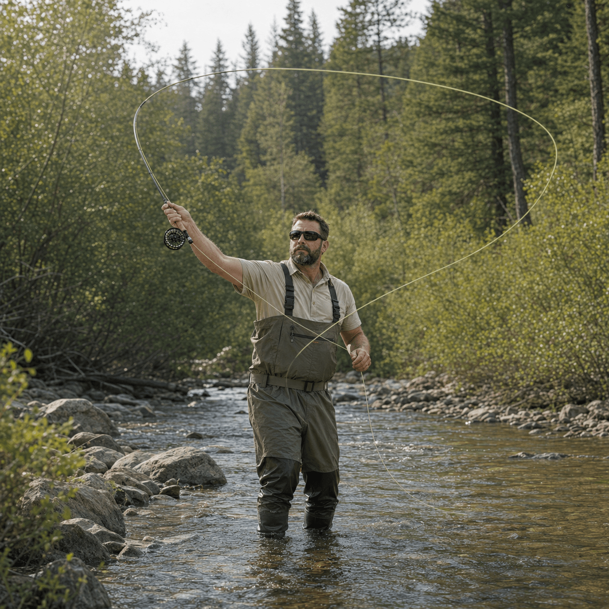 Kylebooker Floating Creek Fly Line Double Welded Loop with Spool.