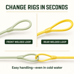 Kylebooker All-Purpose Trout Fly Line with Two Welded Loops, Weight Forward Floating Fly Fishing Lines Moss/Gold