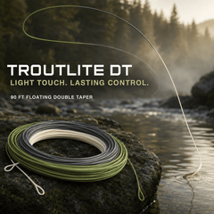 Kylebooker Troutlite Double Taper Floating Fly Line, 90ft, DT3F-DT6F, Easy Casting, with Two Welded Loops