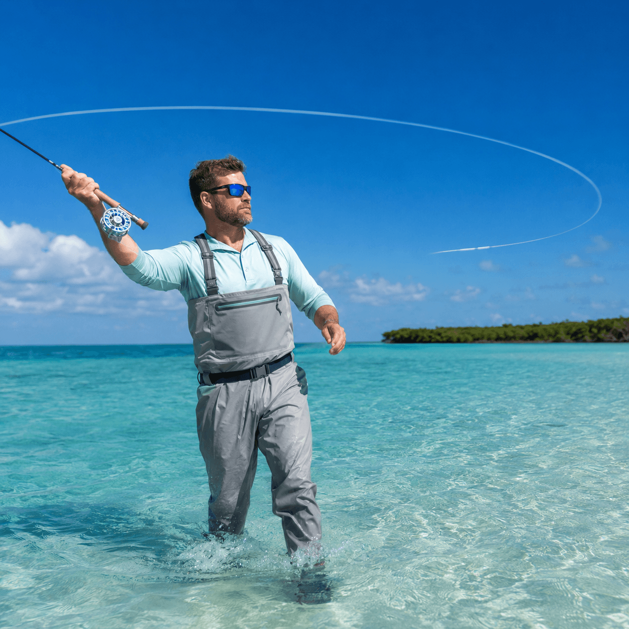 Kylebooker AVID Saltwater Fly Fishing Line, Weight Forward Floating, 90 FT, Sandy Blue
