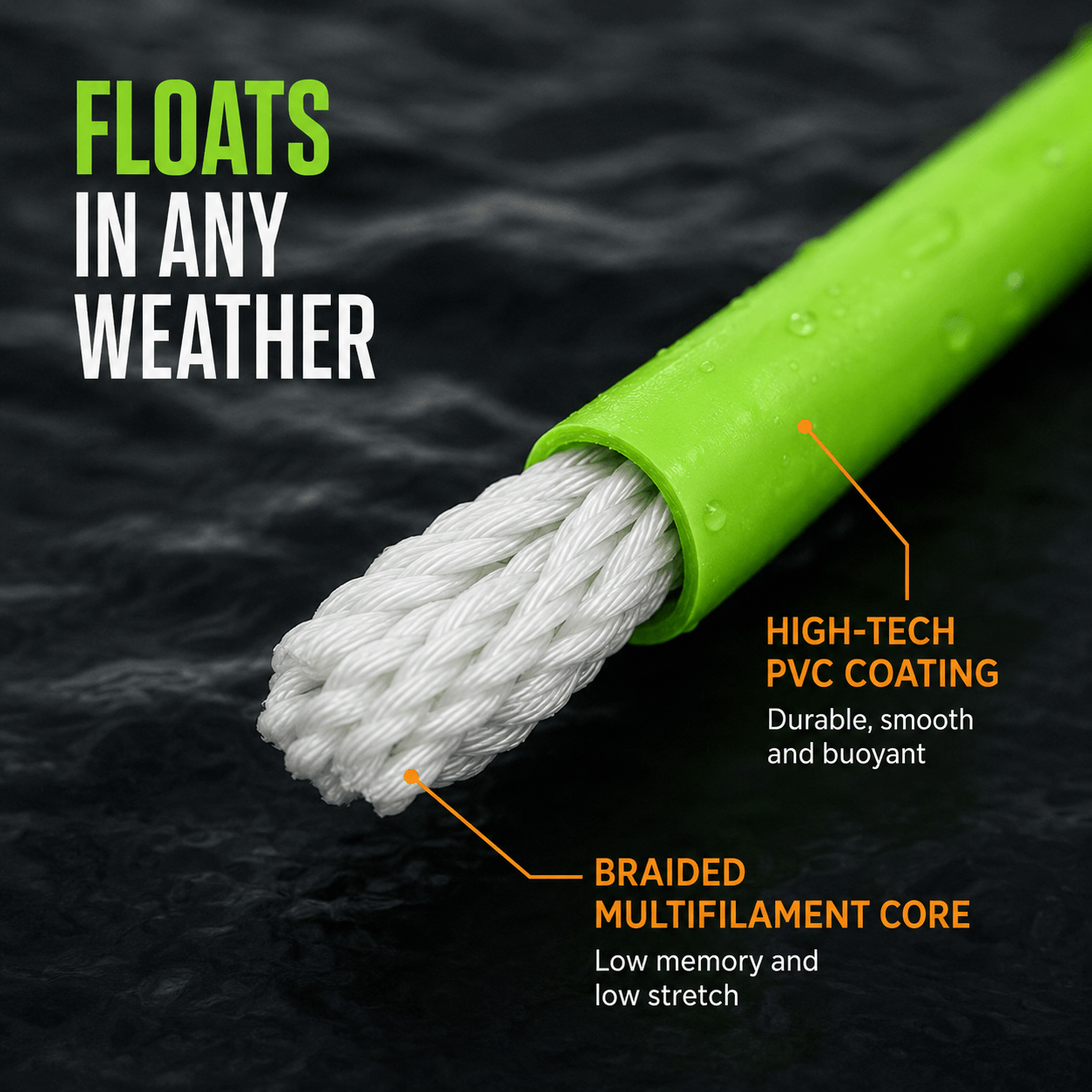 Kylebooker Fly Line Floating Shooting Line/Running Line with Front Loop, 20LB/30LB, .026’’ .032’’ .037’’ .042’’
