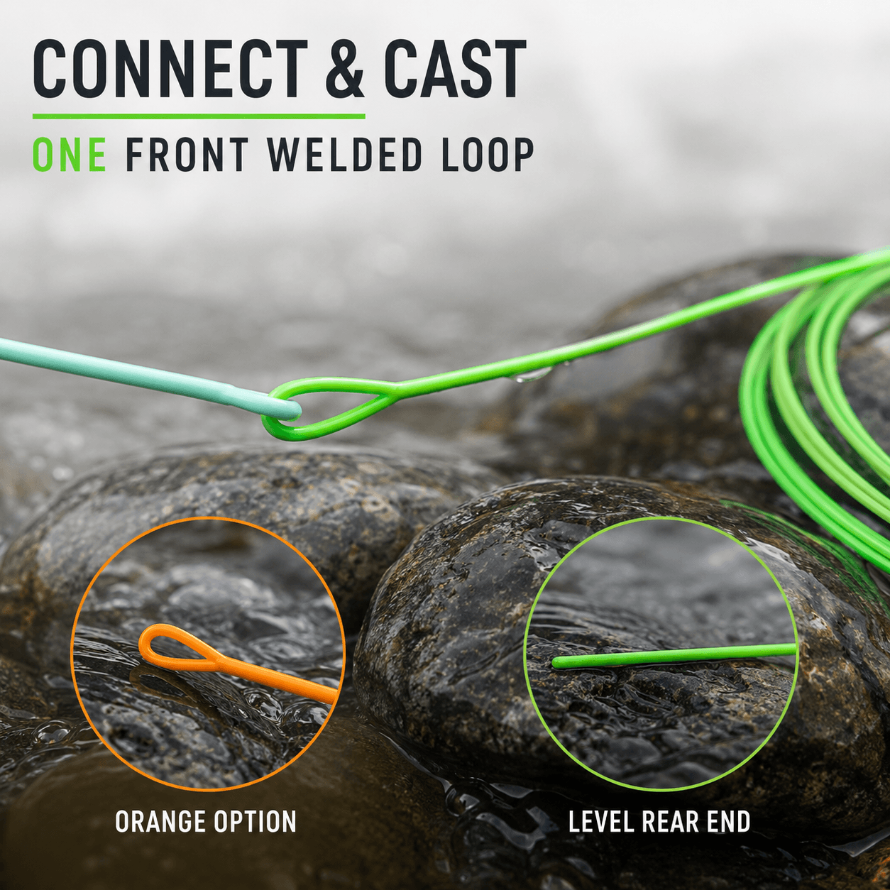 Kylebooker Fly Line Floating Shooting Line/Running Line with Front Loop, 20LB/30LB, .026’’ .032’’ .037’’ .042’’