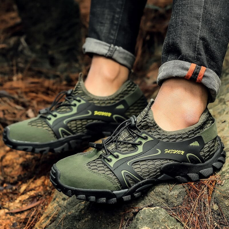 Kylebooker Scarpe da pesca a mosca traspiranti da uomo Scarpe da pesca a mosca per sport acquatici Scarpe da trekking estive da esterno Scarpe da trekking da trekking Aqua