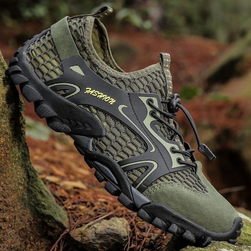 Kylebooker Scarpe da pesca a mosca traspiranti da uomo Scarpe da pesca a mosca per sport acquatici Scarpe da trekking estive da esterno Scarpe da trekking da trekking Aqua