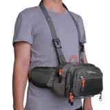 Kylebooker SL05 Нагрудная сумка для нахлыстовой рыбалки, Поясная сумка для нахлыстовой рыбалки - Легкая поясная сумка для рыбалки и набедренная сумка для хранения снастей - Сумка для нахлыстовой рыбалки на талии или груди