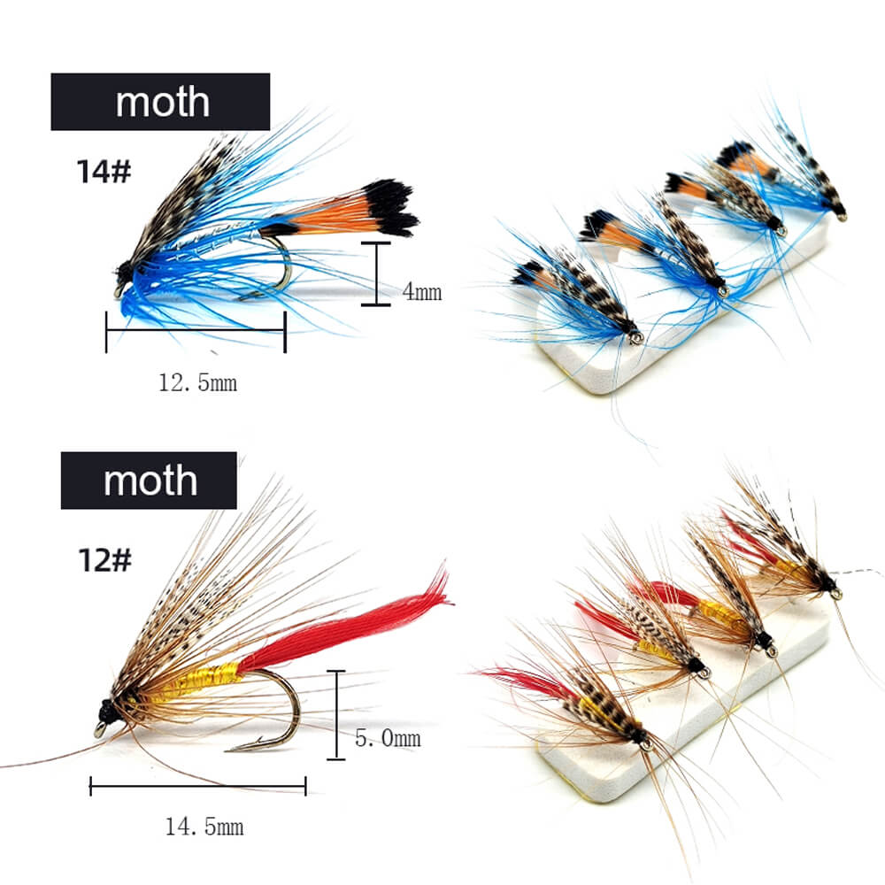 Fly Fishing Flies Kit - 64pcs Fishing Lures - Dry Wet Nymph Streamer  Fishing Fly Starter Set for Trout Fishing