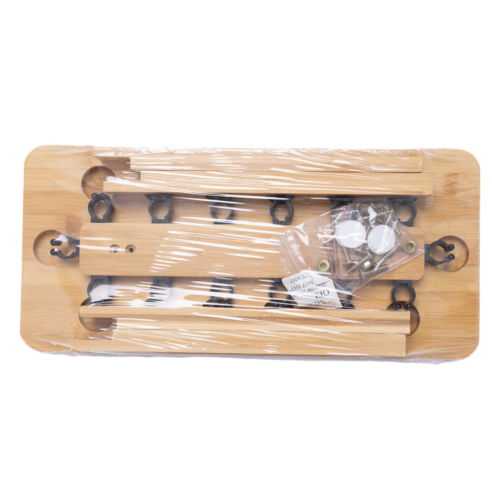 Kylebooker RH02 Fishing Rod Storage Racks, 100% Bamboo Floor Stand Fishing Pole Holders for Garage of 14 Rods or Combos