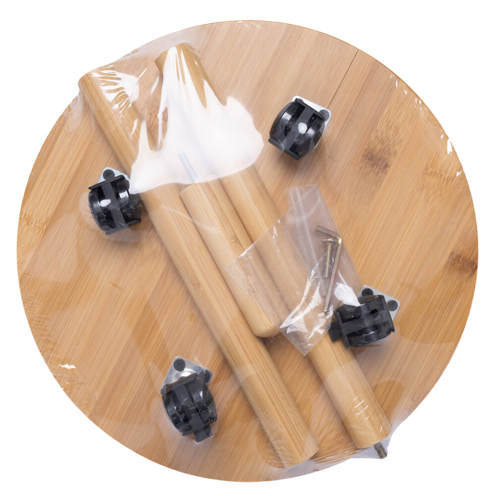 Kylebooker RH03 Round 15 Fishing Rod Storage Rack - Features Traditional Handcrafted Bamboo Post - No Tool Assembly, Bamboo