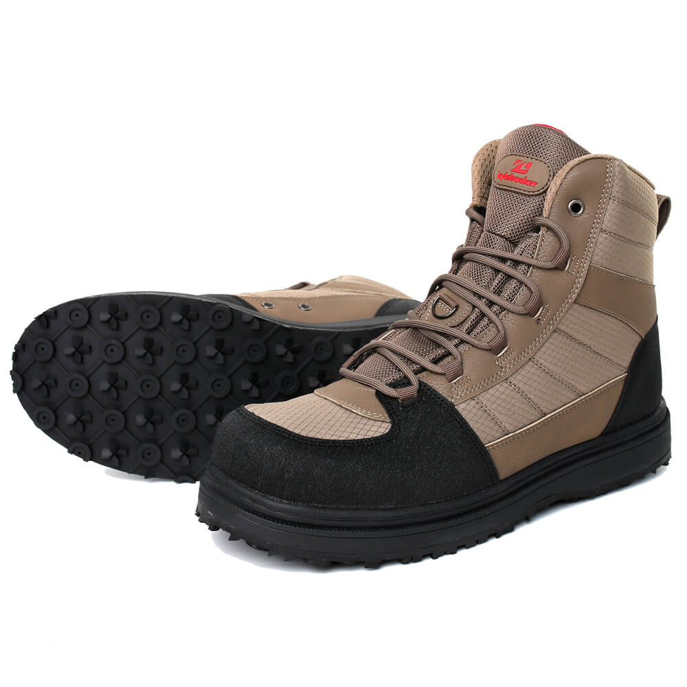 Kylebooker Cleated Sole Wading Boot, Rubber/Felt Bottom Wading Shoe Men's Women's WB003