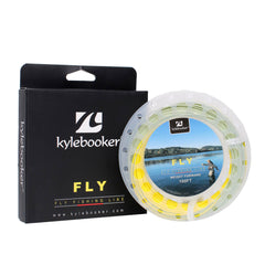 Kylebooker Gold Fly Link 100FT Waga Pływająca do przodu 3 4 5 6 7 8WT Dwukolorowa 2 spawane pętle Linka muchowa
