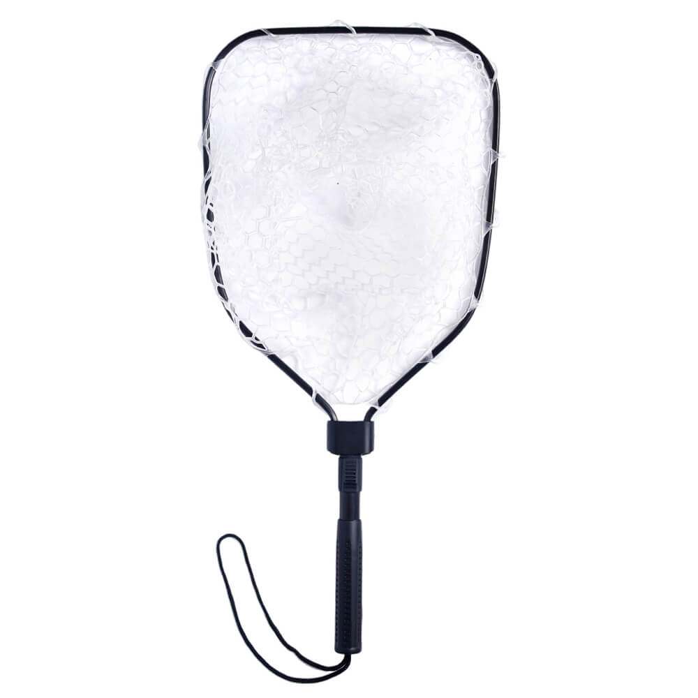 Kylebooker Foldable Fishing Net for Trout, Soft Rubber Fishing Net with Handle, Fly Fishing Landing Net for Easy Catch & Release