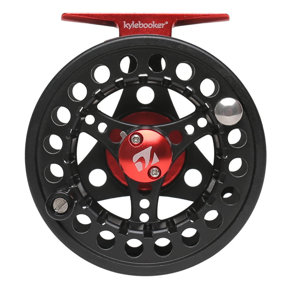 Kylebooker FR01 Large Arbor Fly Fishing Reel (3/4wt 5/6wt 7/8wt) Black with Red / 7/8 weight Kylebooker FR01 Large Arbor Fly Fishing Reel (3/4wt 5/6wt 7/8wt) Black with Red / 7/8 weight