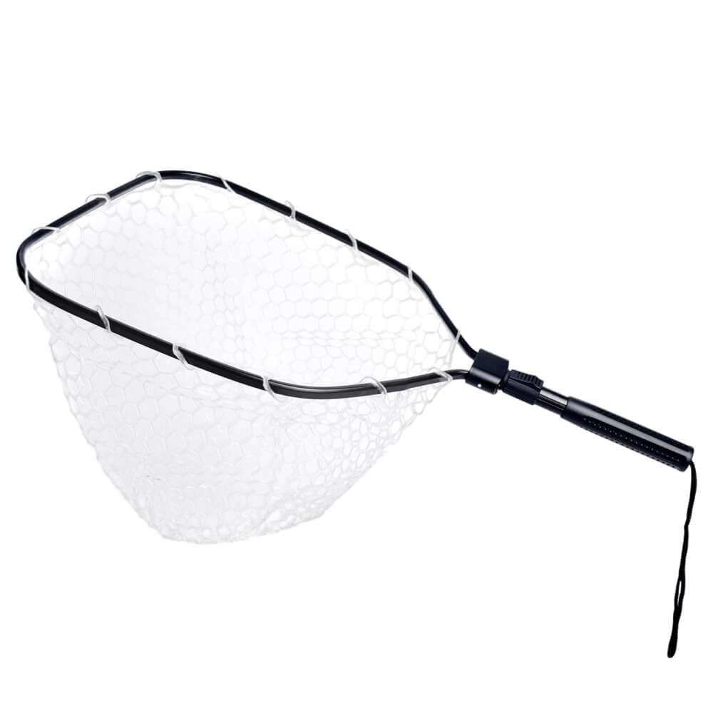Kylebooker Foldable Fishing Net for Trout, Soft Rubber Fishing Net with Handle, Fly Fishing Landing Net for Easy Catch & Release