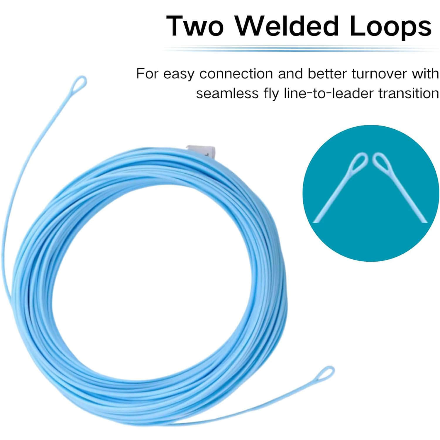 Kylebooker AVID Saltwater Fly Fishing Line, Weight Forward Floating, 90 FT, Sandy Blue