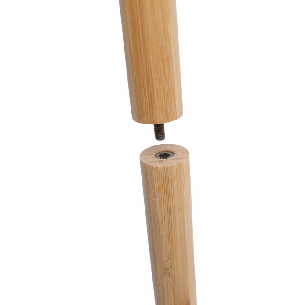 Kylebooker RH03 Round 15 Fishing Rod Storage Rack - Features Traditional Handcrafted Bamboo Post - No Tool Assembly, Bamboo